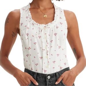 Levi’s Floral White Sleeveless Top